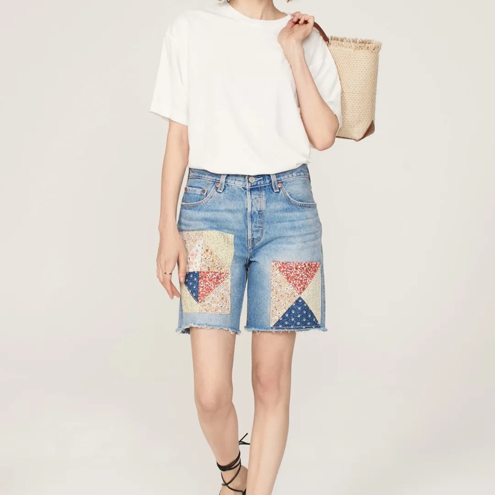 Levi’s Patchwork Denim Women Shorts size 25